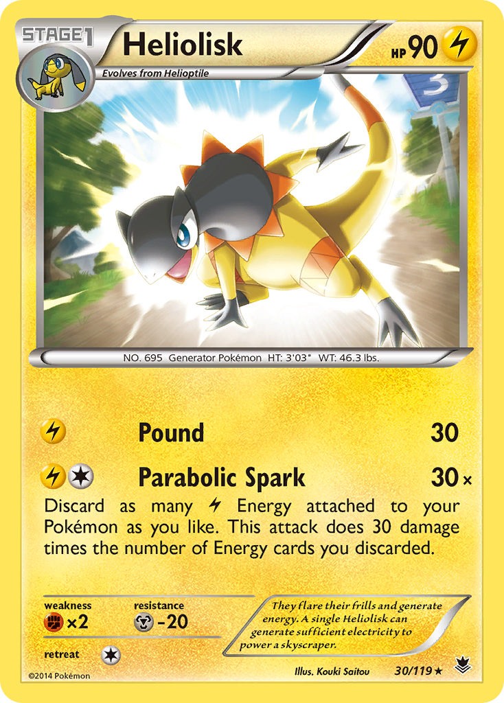 Heliolisk (30/119) (Theme Deck Exclusive) [XY: Phantom Forces] | Odin's Place