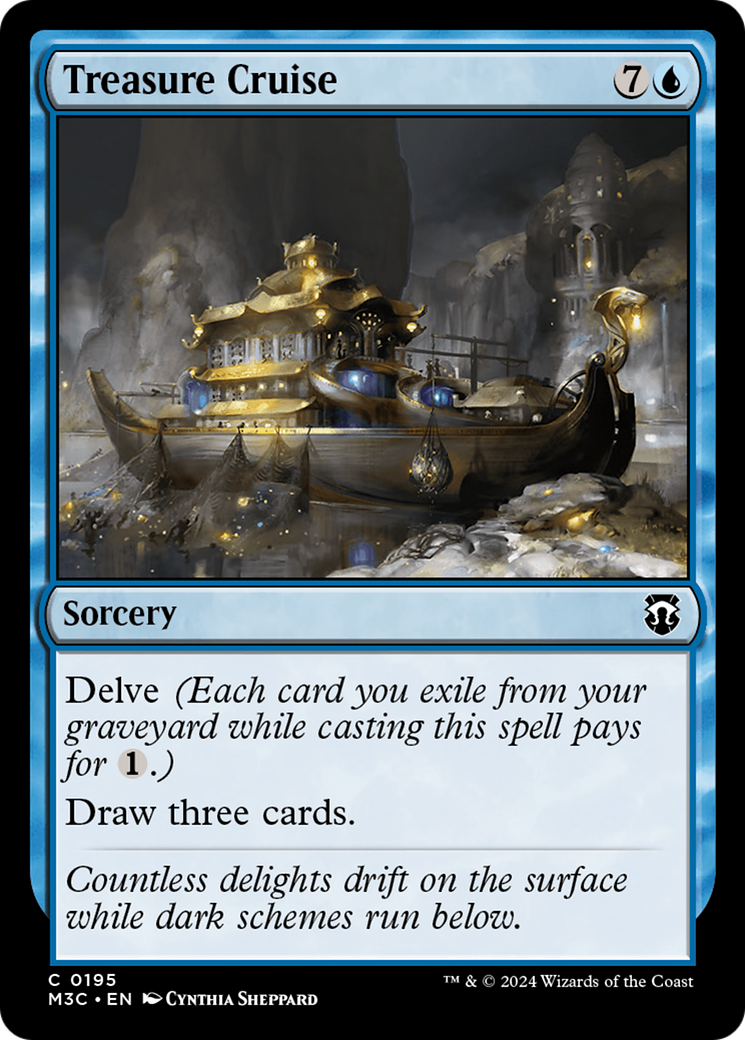 Treasure Cruise (Ripple Foil) [Modern Horizons 3 Commander] | Dragon's Lair Comics and Fantasy Houston TX
