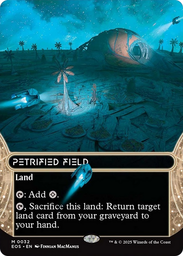 Petrified Field (0032) (Borderless) [Edge of Eternities: Stellar Sights] | Dragon's Lair Comics and Fantasy Houston TX