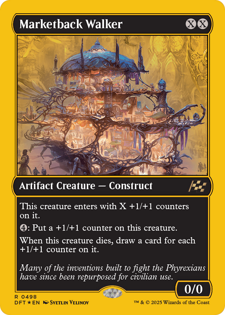 Marketback Walker (First-Place Foil) [Aetherdrift] | Dragon's Lair Comics and Fantasy Houston TX