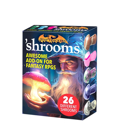 Stat Trackers: ‘Shrooms (D&D / Fantasy RPG accessory) | Odin's Place