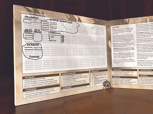 Stat Trackers: Dry Erase DM Screen for 5e | Odin's Place