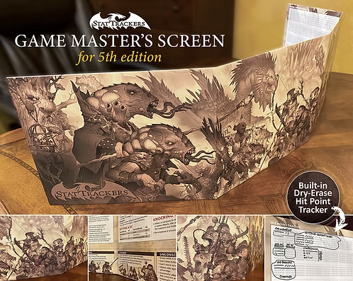 Stat Trackers: Dry Erase DM Screen for 5e | Odin's Place