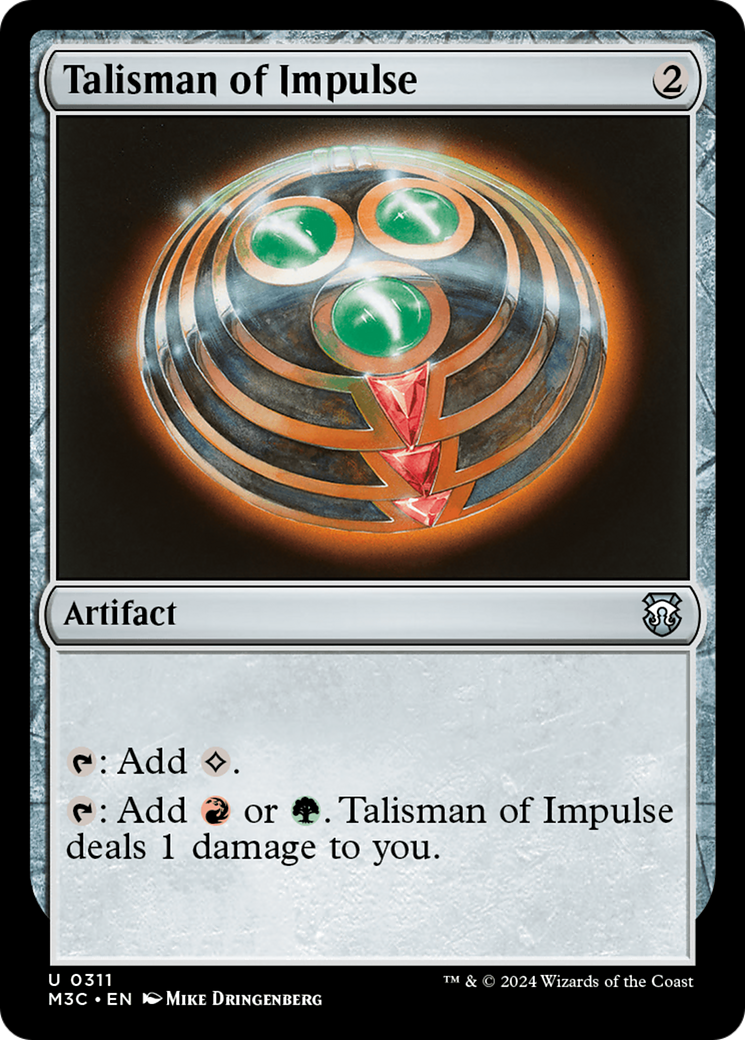 Talisman of Impulse (Ripple Foil) [Modern Horizons 3 Commander] | Dragon's Lair Comics and Fantasy Houston TX