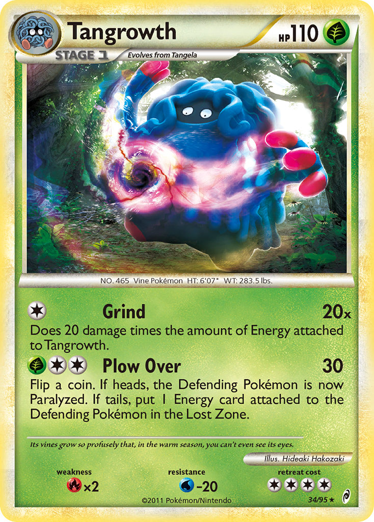 Tangrowth (34/95) (Theme Deck Exclusive) [HeartGold & SoulSilver: Call of Legends] | Odin's Place