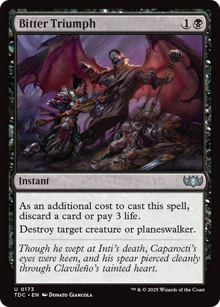 Bitter Triumph [Tarkir: Dragonstorm Commander] | Dragon's Lair Comics and Fantasy Houston TX