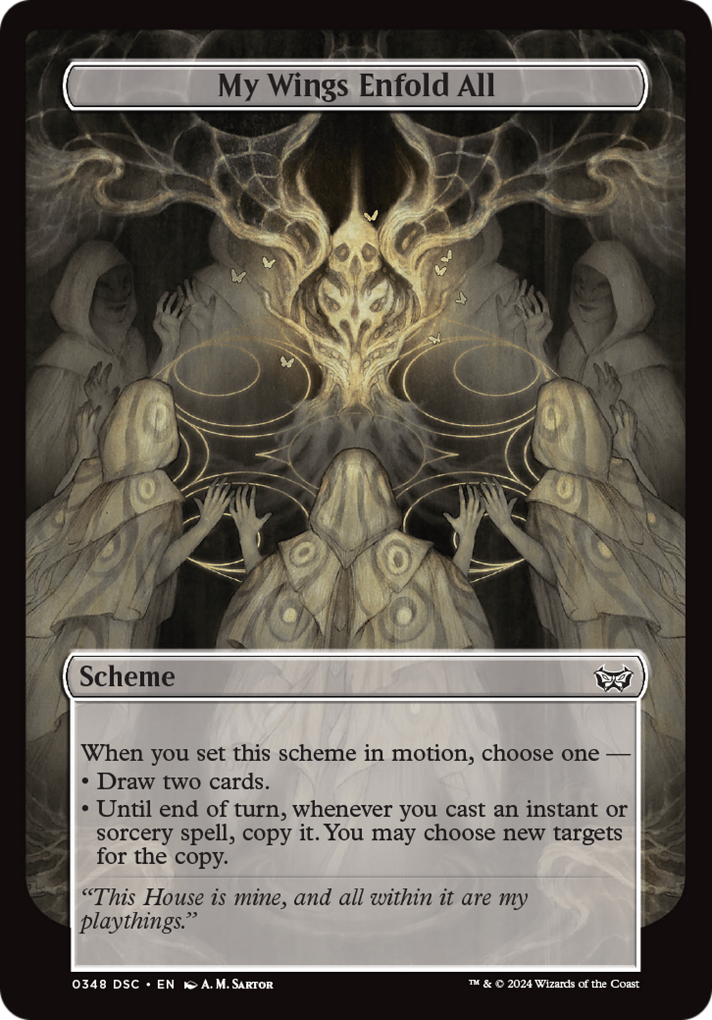 My Wings Enfold All (Full Art) [Duskmourn: Archenemy] | Dragon's Lair Comics and Fantasy Houston TX