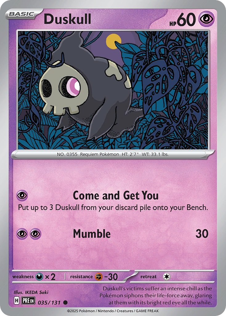 Duskull (035/131) (Master Ball Pattern) [Scarlet & Violet: Prismatic Evolutions] | Odin's Place