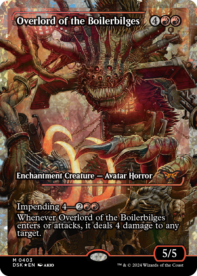 Overlord of the Boilerbilges (Japan Showcase Fracture Foil) [Duskmourn: House of Horror] | Dragon's Lair Comics and Fantasy Houston TX