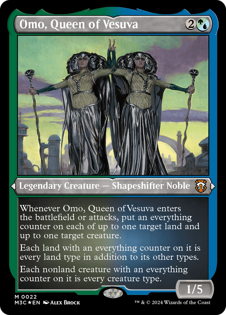 Omo, Queen of Vesuva (Foil Etched) [Modern Horizons 3 Commander] | Dragon's Lair Comics and Fantasy Houston TX