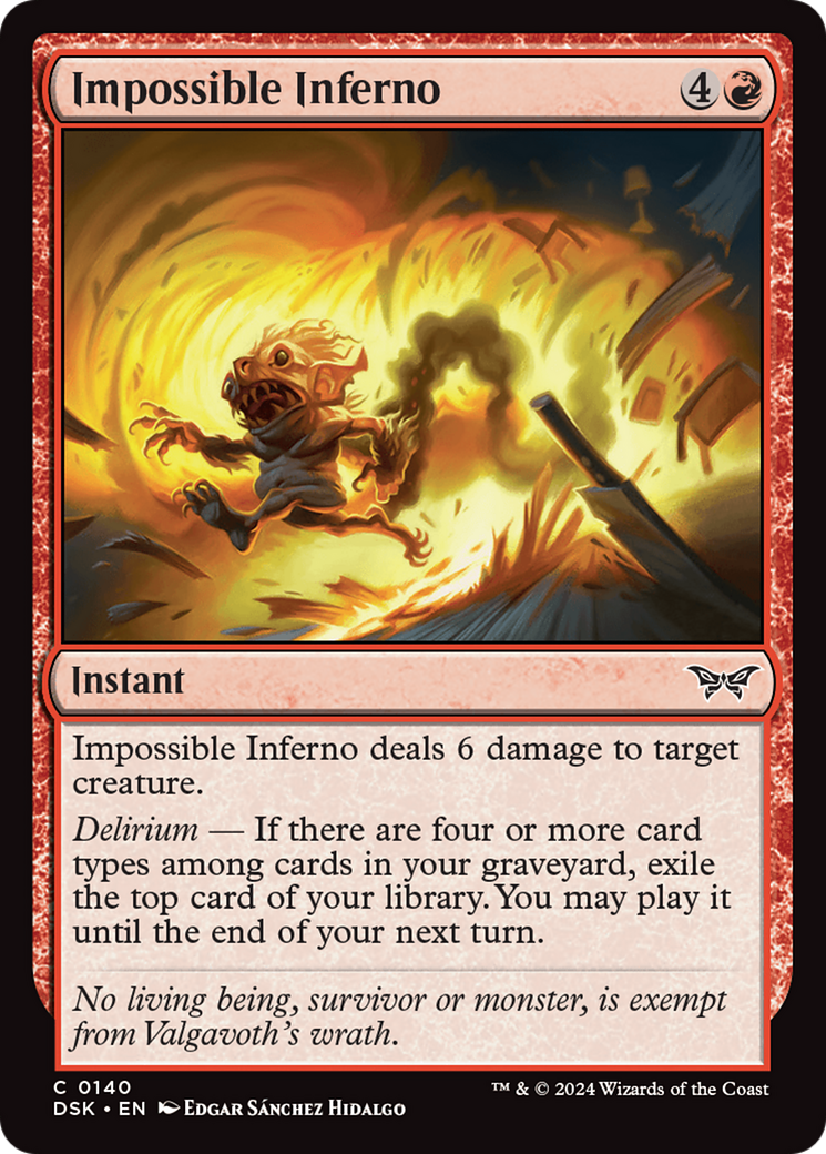 Impossible Inferno [Duskmourn: House of Horror] | Dragon's Lair Comics and Fantasy Houston TX
