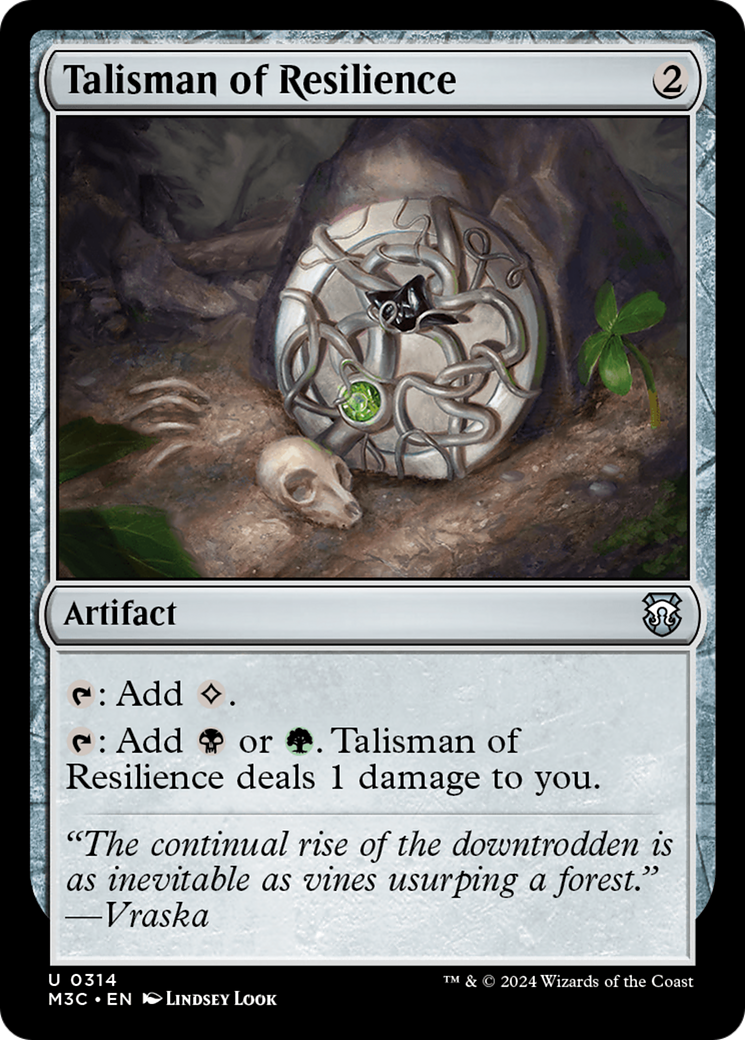 Talisman of Resilience (Ripple Foil) [Modern Horizons 3 Commander] | Dragon's Lair Comics and Fantasy Houston TX
