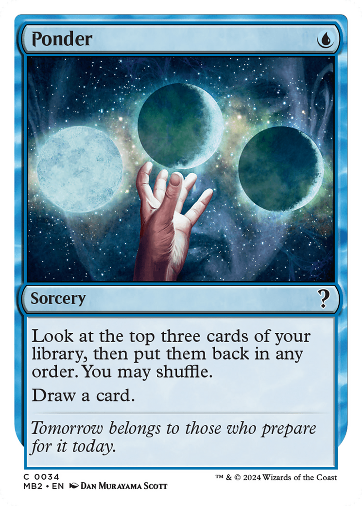Ponder (White Border) [Mystery Booster 2] | Dragon's Lair Comics and Fantasy Houston TX