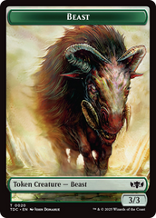 Beast // Treasure Double-Sided Token [Tarkir: Dragonstorm Commander Tokens] | Dragon's Lair Comics and Fantasy Houston TX