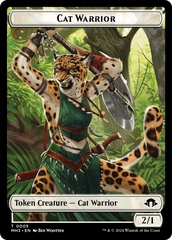 Eldrazi Spawn // Cat Warrior Double-Sided Token [Modern Horizons 3 Tokens] | Dragon's Lair Comics and Fantasy Houston TX