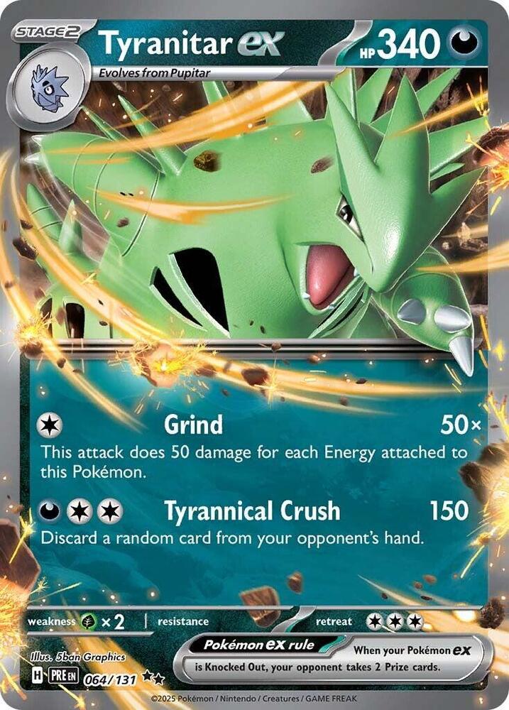 Tyranitar ex (064/131) [Scarlet & Violet: Prismatic Evolutions] | Dragon's Lair Comics and Fantasy Houston TX