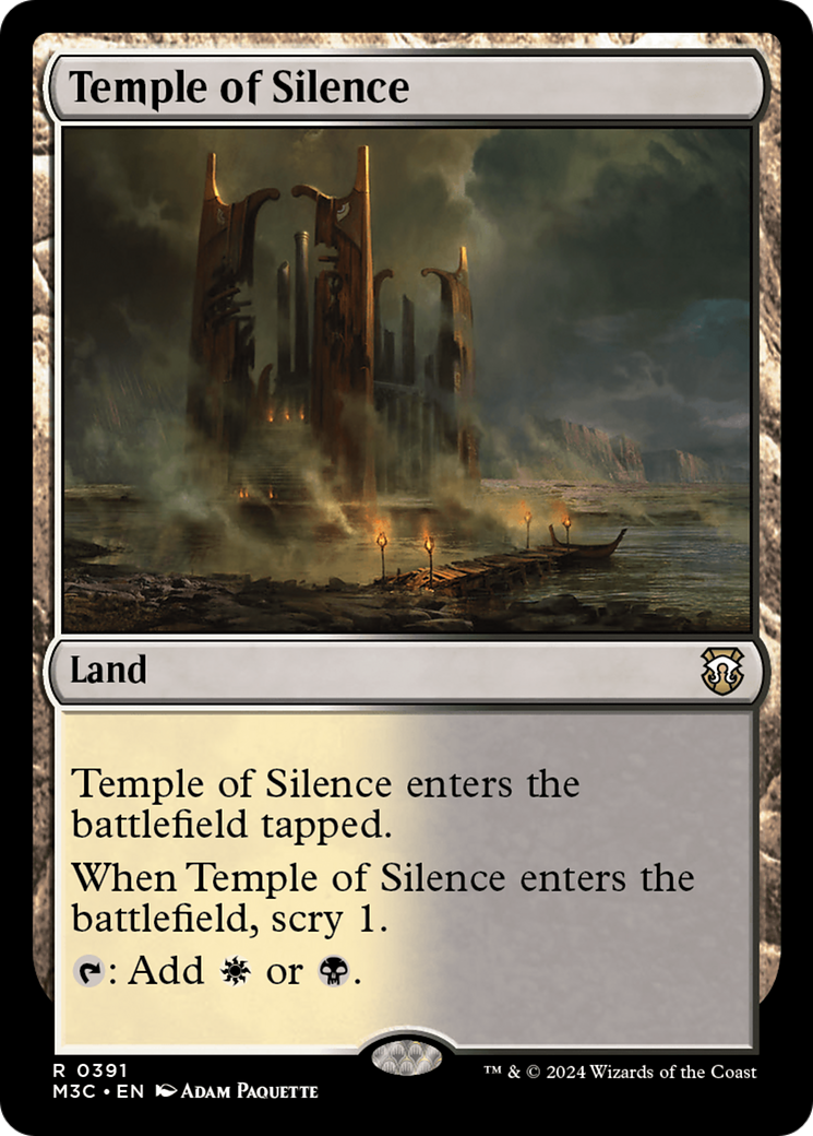 Temple of Silence (Ripple Foil) [Modern Horizons 3 Commander] | Dragon's Lair Comics and Fantasy Houston TX