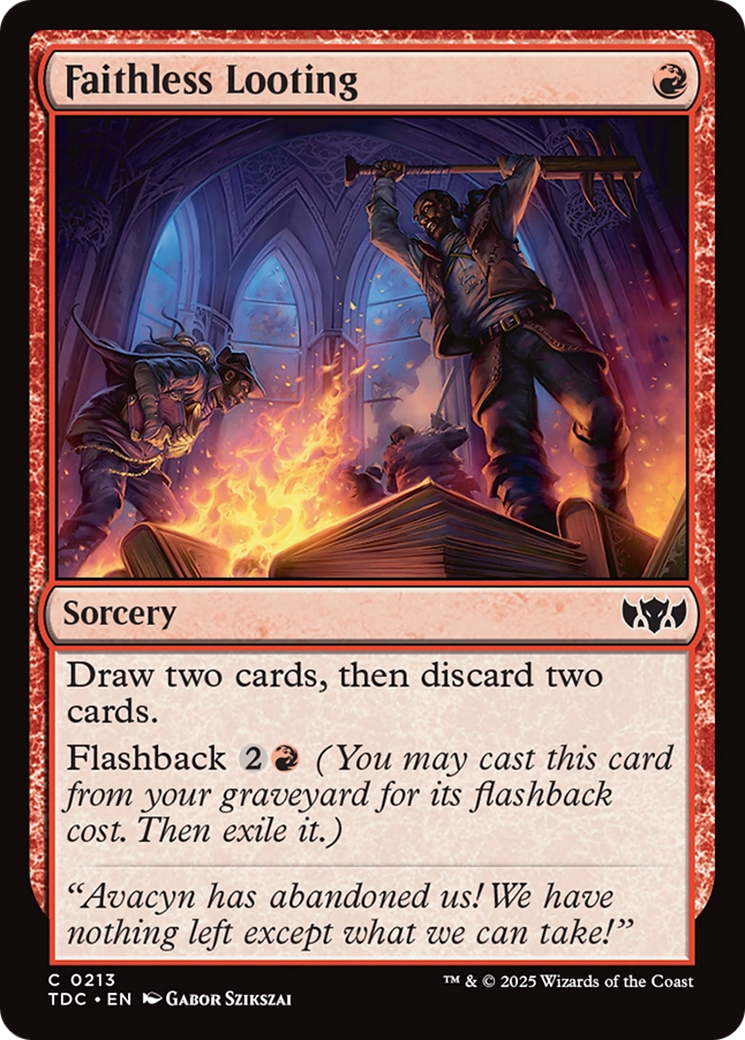 Faithless Looting [Tarkir: Dragonstorm Commander] | Dragon's Lair Comics and Fantasy Houston TX