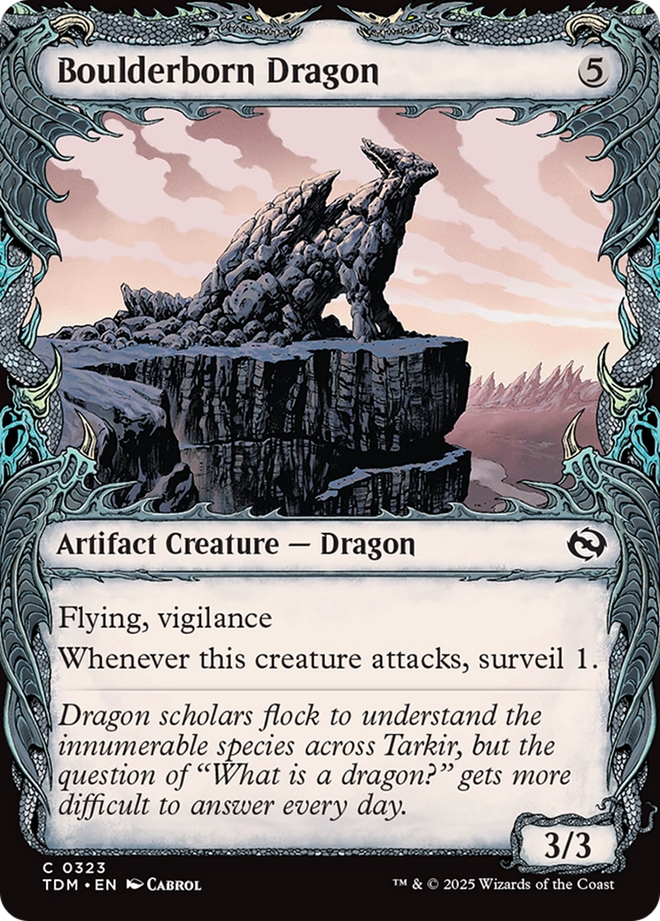 Boulderborn Dragon (Showcase) [Tarkir: Dragonstorm] | Dragon's Lair Comics and Fantasy Houston TX
