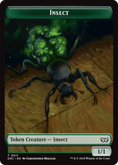 Insect (0011) // Ooze (0014) Double-Sided Token [Duskmourn: House of Horror Commander Tokens] | Dragon's Lair Comics and Fantasy Houston TX