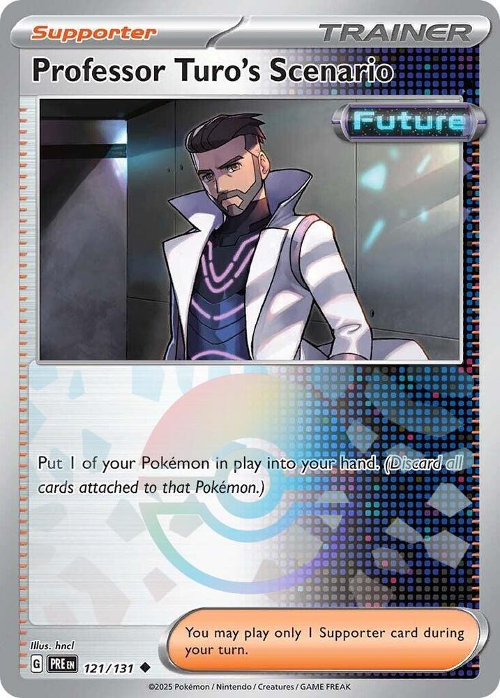 Professor Turo's Scenario (121/131) (Poke Ball Pattern) [Scarlet & Violet: Prismatic Evolutions] | Dragon's Lair Comics and Fantasy Houston TX