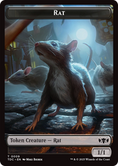 Human // Rat Double-Sided Token [Tarkir: Dragonstorm Commander Tokens] | Dragon's Lair Comics and Fantasy Houston TX