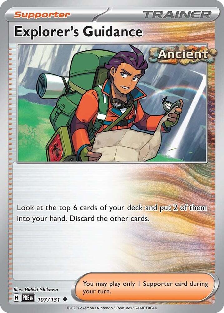 Explorer's Guidance (107/131) [Scarlet & Violet: Prismatic Evolutions] | Dragon's Lair Comics and Fantasy Houston TX