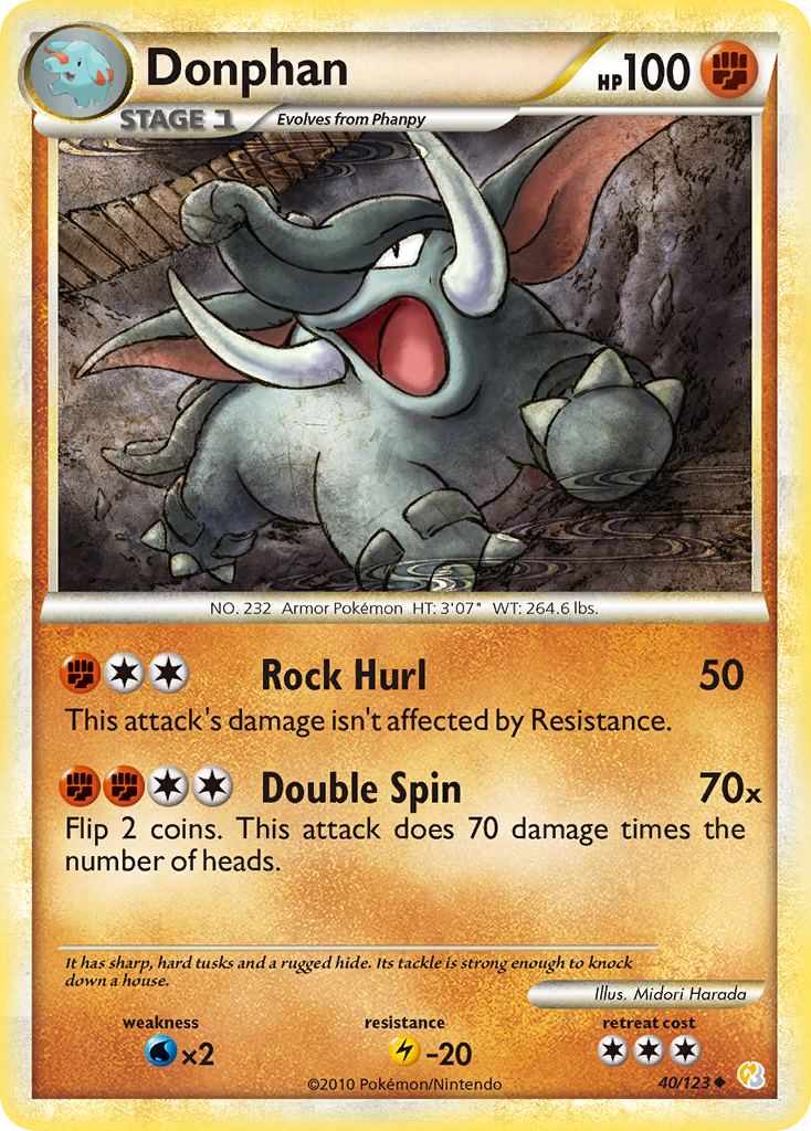 Donphan (40/123) (League Promo) [HeartGold & SoulSilver: Base Set] | Odin's Place