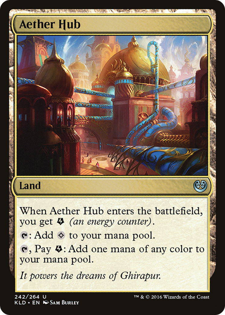 Aether Hub (Ripple Foil) [Modern Horizons 3 Commander] | Dragon's Lair Comics and Fantasy Houston TX