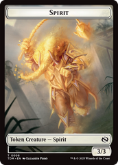 Spirit (0008) // Spirit (0009) Double-Sided Token [Tarkir: Dragonstorm Tokens] | Dragon's Lair Comics and Fantasy Houston TX