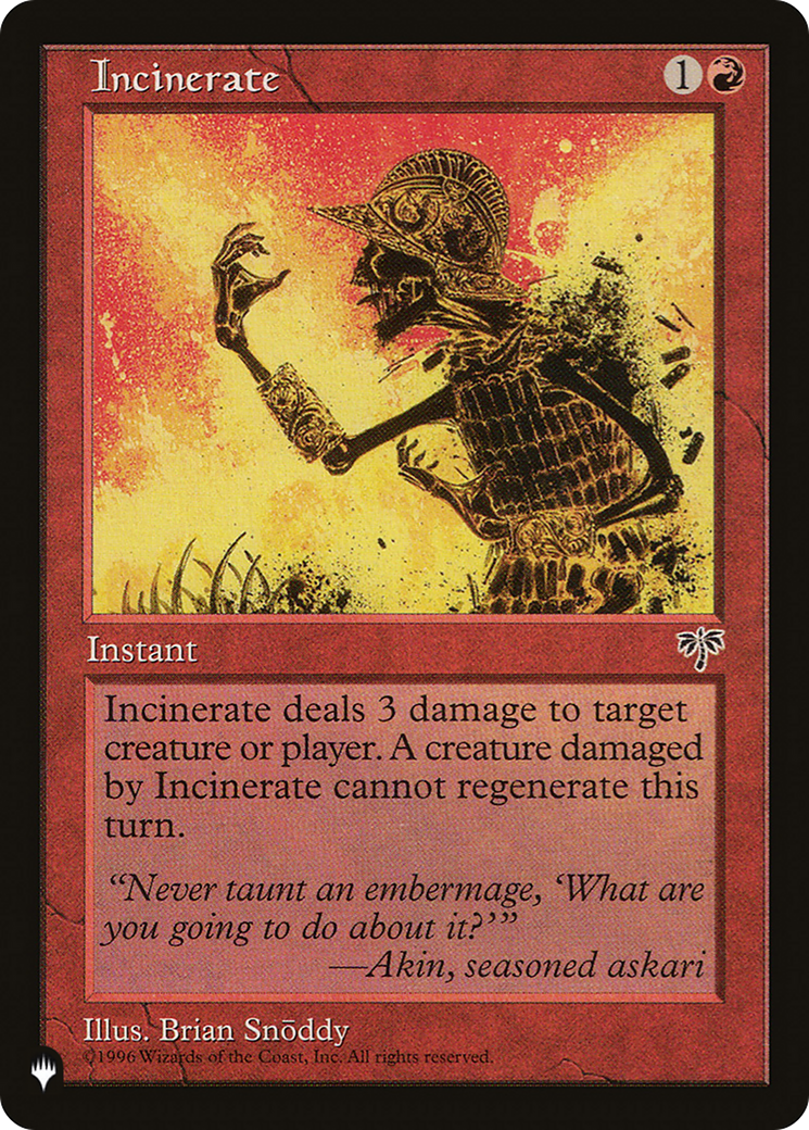 Incinerate [The List] | Dragon's Lair Comics and Fantasy Houston TX