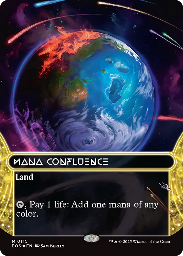 Mana Confluence (0115) (Borderless) (Galaxy Foil) [Edge of Eternities: Stellar Sights] | Dragon's Lair Comics and Fantasy Houston TX