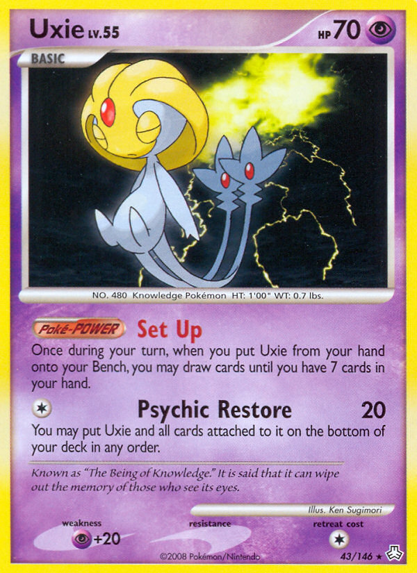 Uxie (43/146) (League Promo) [Diamond & Pearl: Legends Awakened] | Odin's Place
