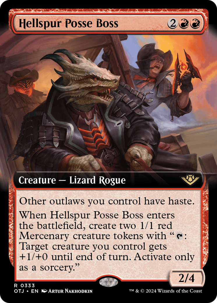 Hellspur Posse Boss (Extended Art) [Outlaws of Thunder Junction] | Dragon's Lair Comics and Fantasy Houston TX