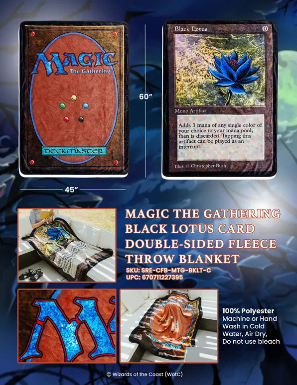 Magic: The Gathering® Black Lotus Blanket | Dragon's Lair Comics and Fantasy Houston TX
