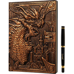 QMDirect 3D Faux-Leather Notebook / Journal - Bronze Dragon | Dragon's Lair Comics and Fantasy Houston TX