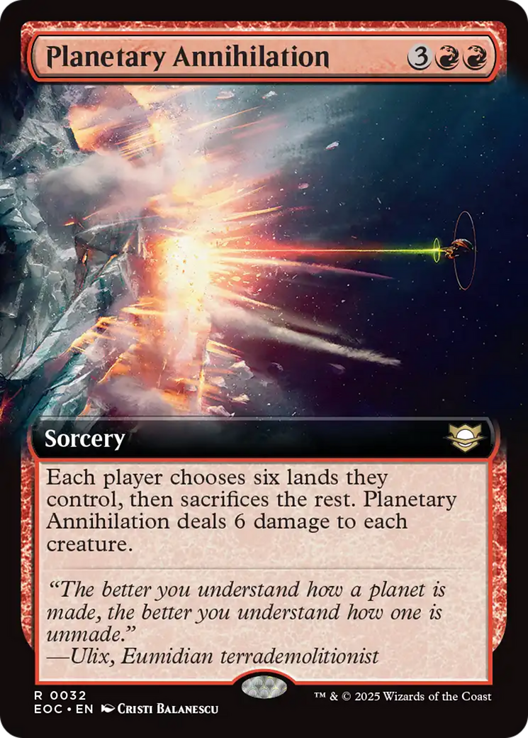 Planetary Annihilation (Extended Art) [Edge of Eternities Commander] | Dragon's Lair Comics and Fantasy Houston TX