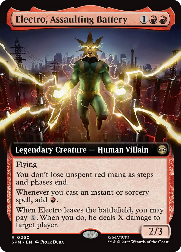 Electro, Assaulting Battery (Extended Art) [Marvel's Spider-Man] | Dragon's Lair Comics and Fantasy Houston TX