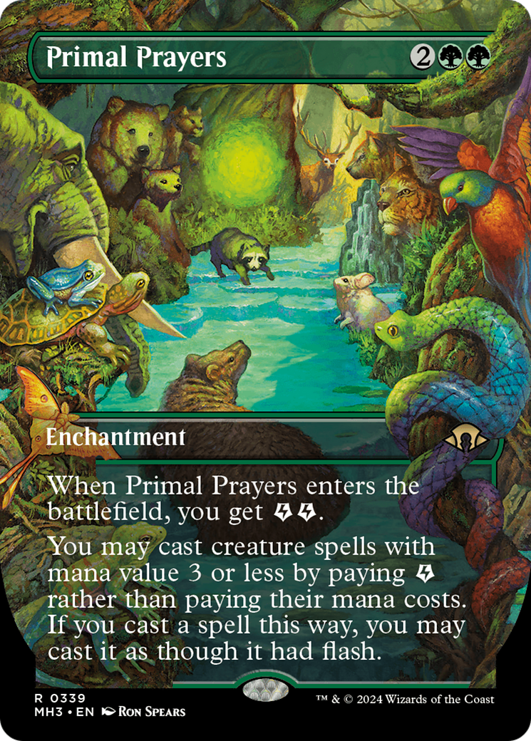 Primal Prayers (Borderless) [Modern Horizons 3] | Dragon's Lair Comics and Fantasy Houston TX
