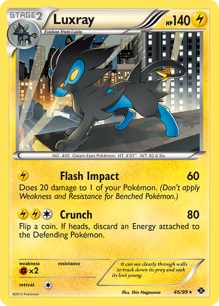 Luxray (46/99) (Theme Deck Exclusive) [Black & White: Next Destinies] | Odin's Place
