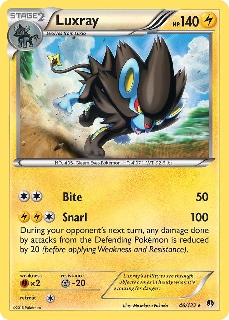 Luxray (46/122) (Cracked Ice Holo) [XY: BREAKpoint] | Odin's Place