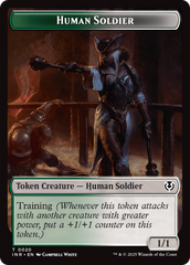 Human Soldier (0020) // Emblem - Tamiyo, Field Researcher Double-Sided Token [Innistrad Remastered Tokens] | Dragon's Lair Comics and Fantasy Houston TX