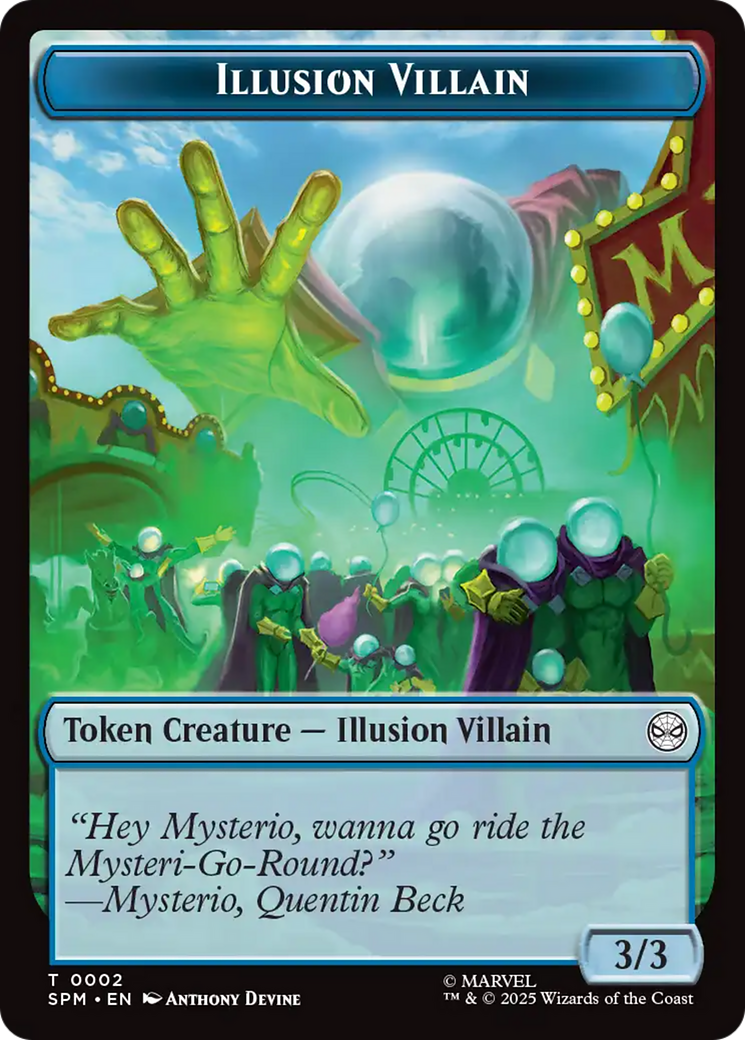 Spider // Illusion Villain Double-Sided Token [Marvel's Spider-Man Tokens] | Dragon's Lair Comics and Fantasy Houston TX