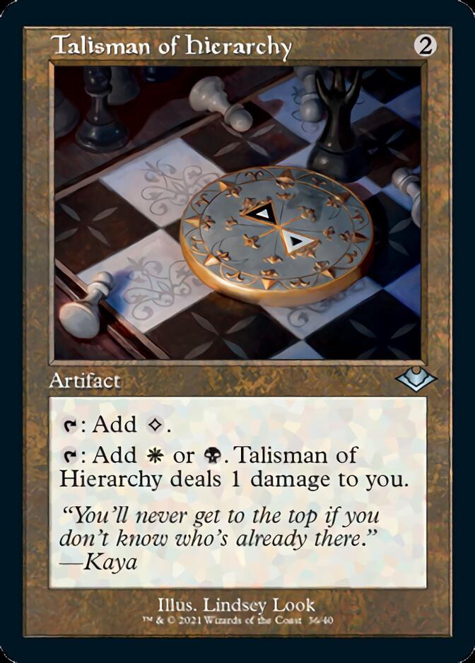 Talisman of Hierarchy (Retro Foil Etched) [Modern Horizons] | Dragon's Lair Comics and Fantasy Houston TX