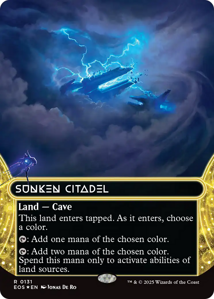 Sunken Citadel (0131) (Borderless) (Galaxy Foil) [Edge of Eternities: Stellar Sights] | Dragon's Lair Comics and Fantasy Houston TX