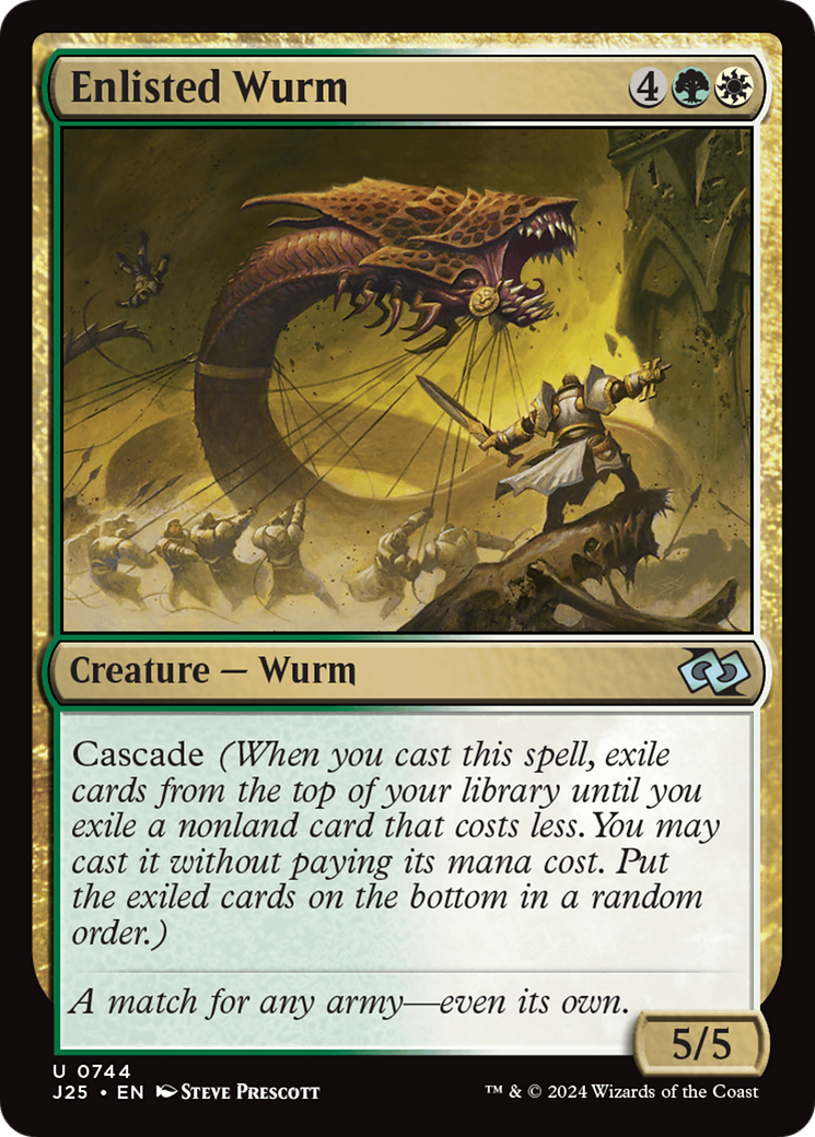 Enlisted Wurm [Foundations Jumpstart] | Dragon's Lair Comics and Fantasy Houston TX