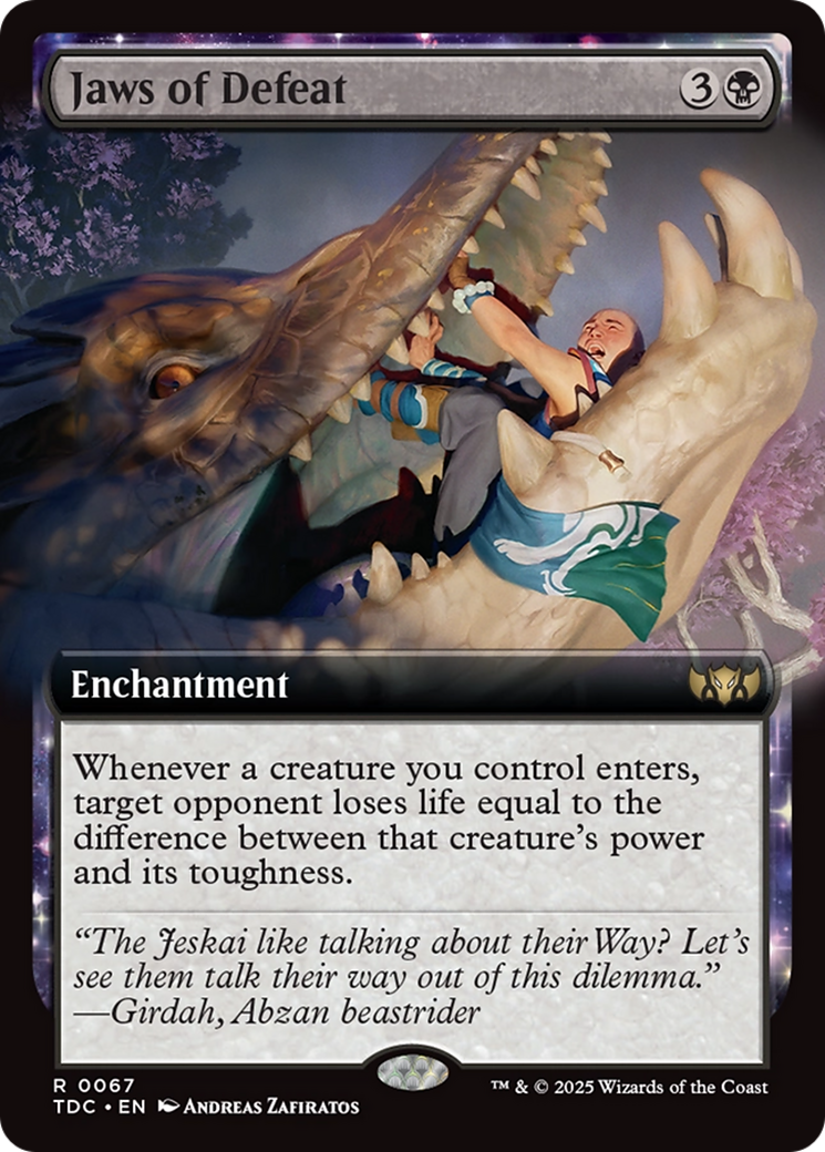 Jaws of Defeat (Extended Art) [Tarkir: Dragonstorm Commander] | Dragon's Lair Comics and Fantasy Houston TX