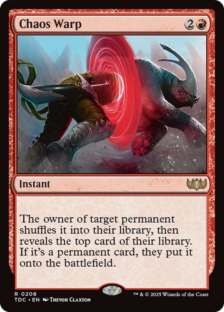 Chaos Warp [Tarkir: Dragonstorm Commander] | Dragon's Lair Comics and Fantasy Houston TX