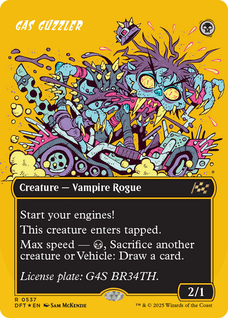 Gas Guzzler (Borderless) (First-Place Foil) [Aetherdrift] | Dragon's Lair Comics and Fantasy Houston TX