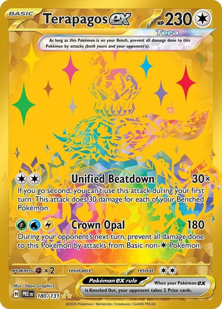 Terapagos ex (180/131) [Scarlet & Violet: Prismatic Evolutions] | Dragon's Lair Comics and Fantasy Houston TX